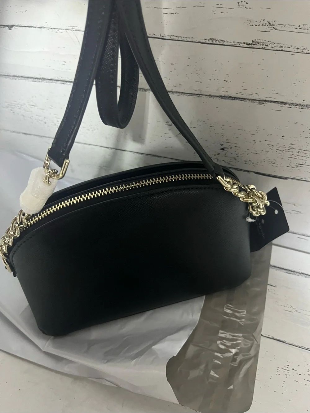 Kate Spade Hilli Cameron Black Saffiano Leather Crossbody Bag K5994 NWT
